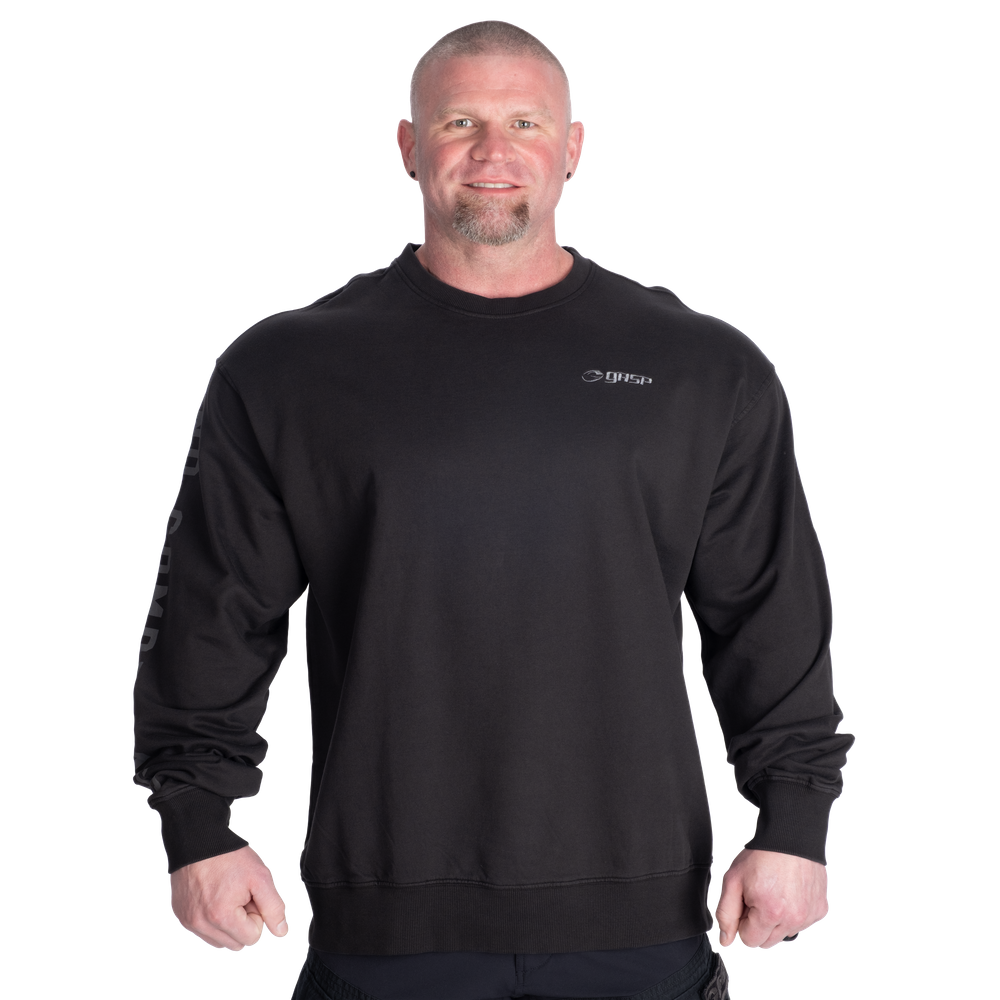 GASP Graphic Crewneck Acid washed black