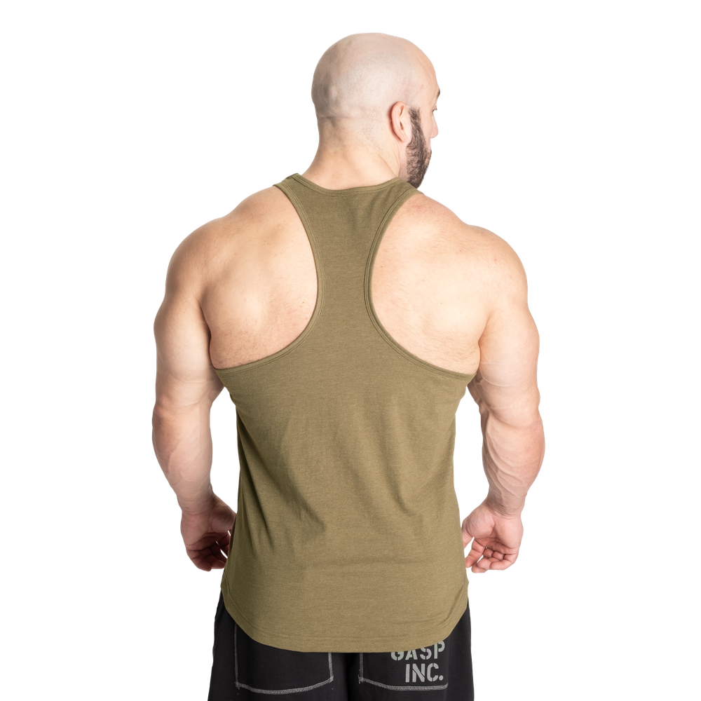 GASP Classic Essential T-Back Army Green Melange