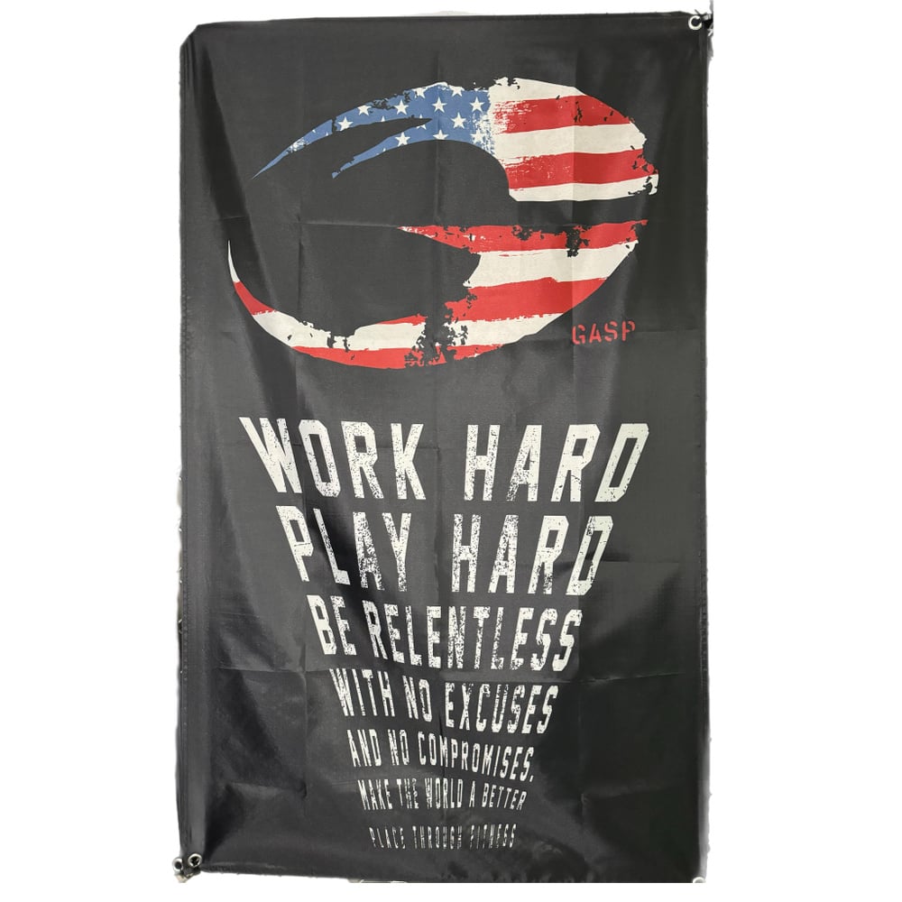 GASP Gym Flag Work Hard
