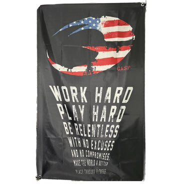 GASP Gym Flag Work Hard
