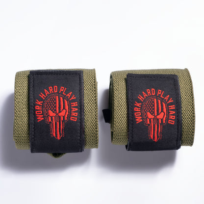 GASP Hardcore Wrist Wraps 18 Inch Green/Red