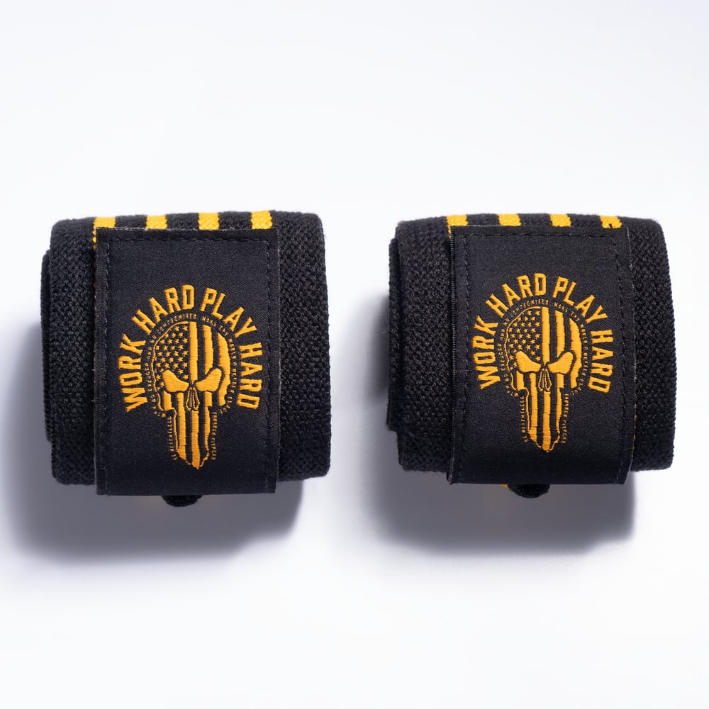 GASP Hardcore Wrist Wraps 18 Inch Black/Yellow