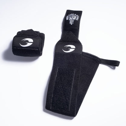 GASP Hardcore Wrist Wraps 18 Inch Black/White
