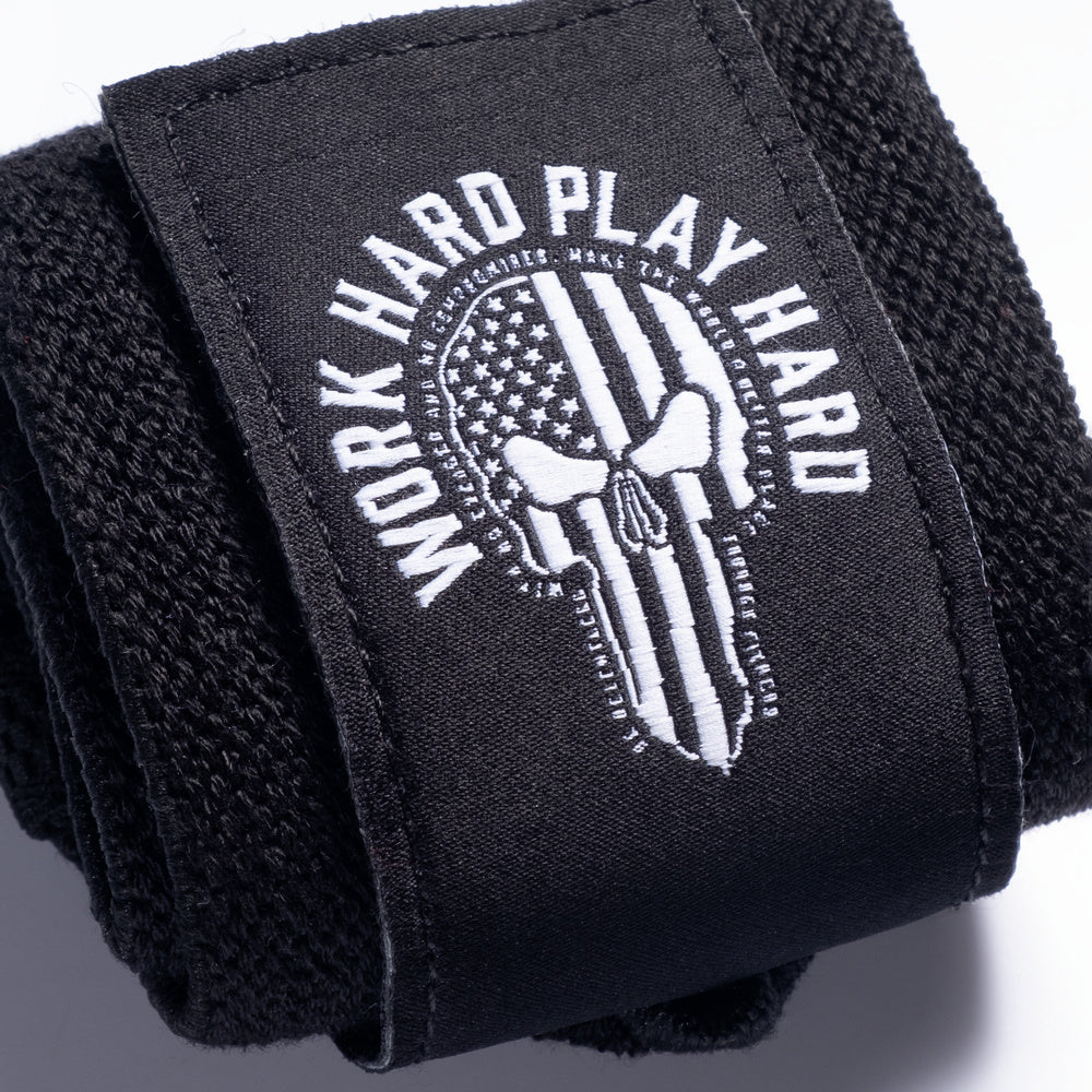 GASP Hardcore Wrist Wraps 18 Inch Black/White