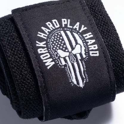 GASP Hardcore Wrist Wraps 18 Inch Black/White