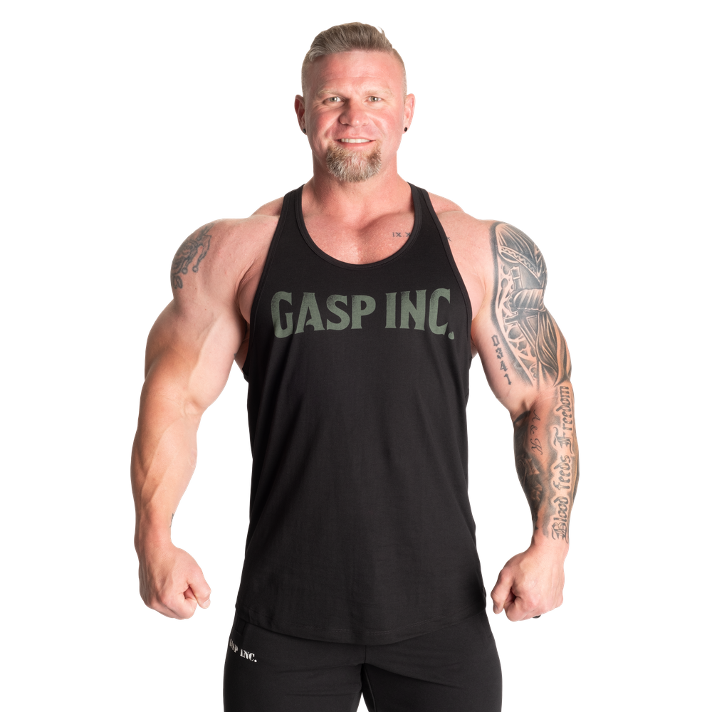 GASP Essential T-Back Black/Green