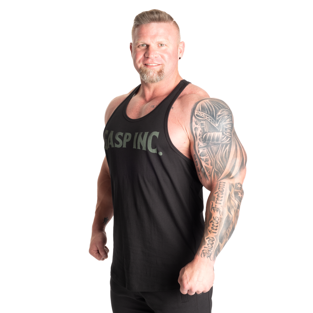 GASP Essential T-Back Black/Green