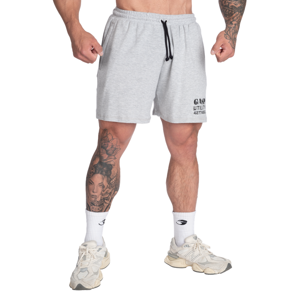 GASP Thermal Shorts 6" Grey Melange