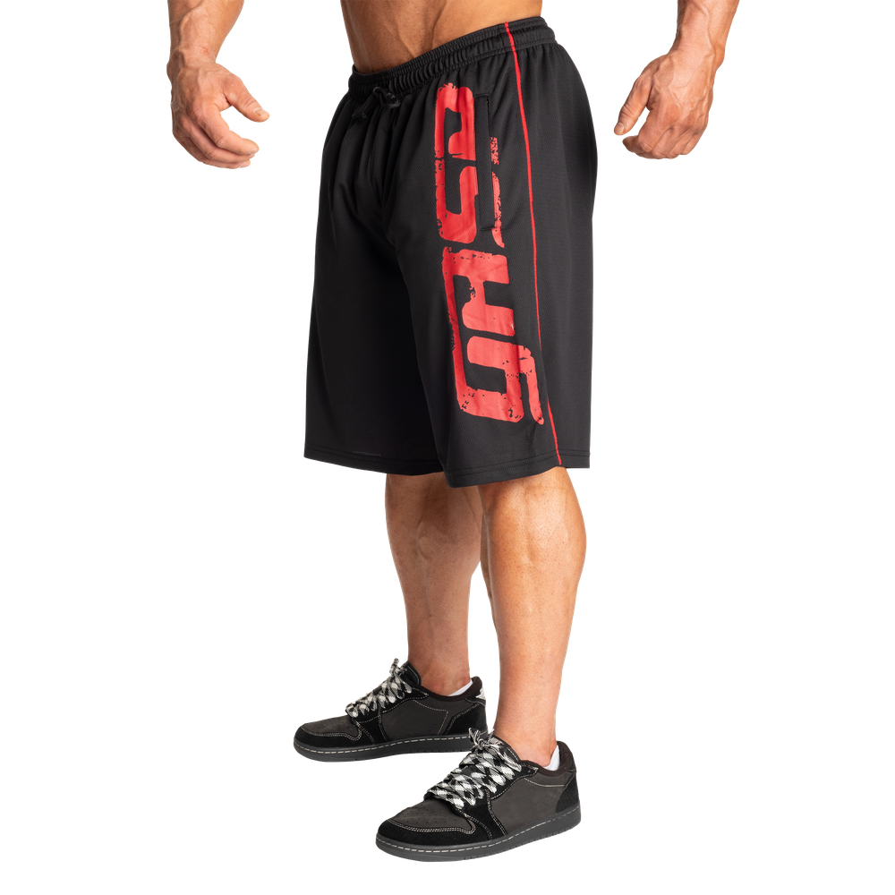 GASP Pro Mesh Shorts 11.5" Black/Red