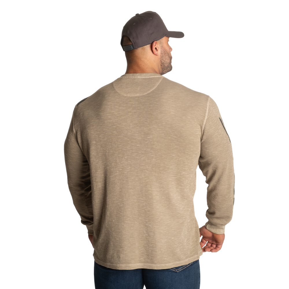 GASP Thermal Henley Washed Desert