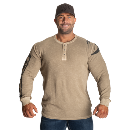 GASP Thermal Henley Washed Desert