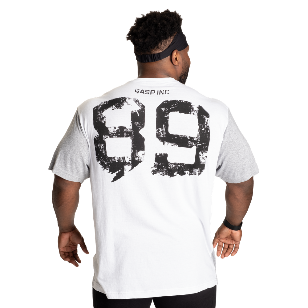 GASP Two Color Original Tee Light Grey Mel/White