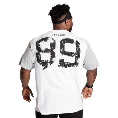 GASP Two Color Original Tee Light Grey Mel/White