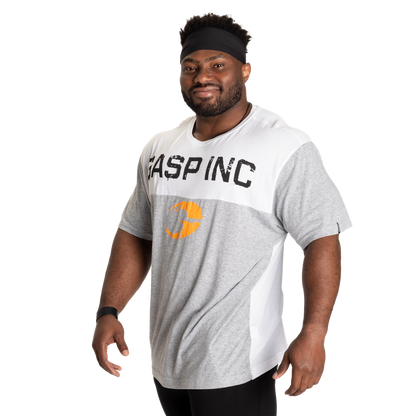 GASP Two Color Original Tee Light Grey Mel/White