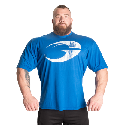 GASP Pump Cover Iron Tee Cobalt Blue
