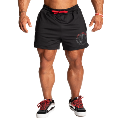 GASP R1 Mesh Shorts 4" Black/Red