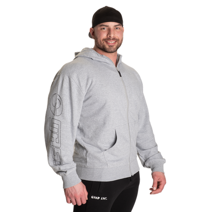 GASP Classic Zip Hood Light Grey Melange
