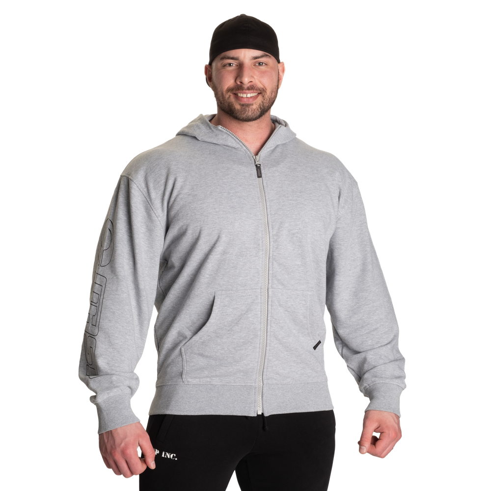GASP Classic Zip Hood Light Grey Melange