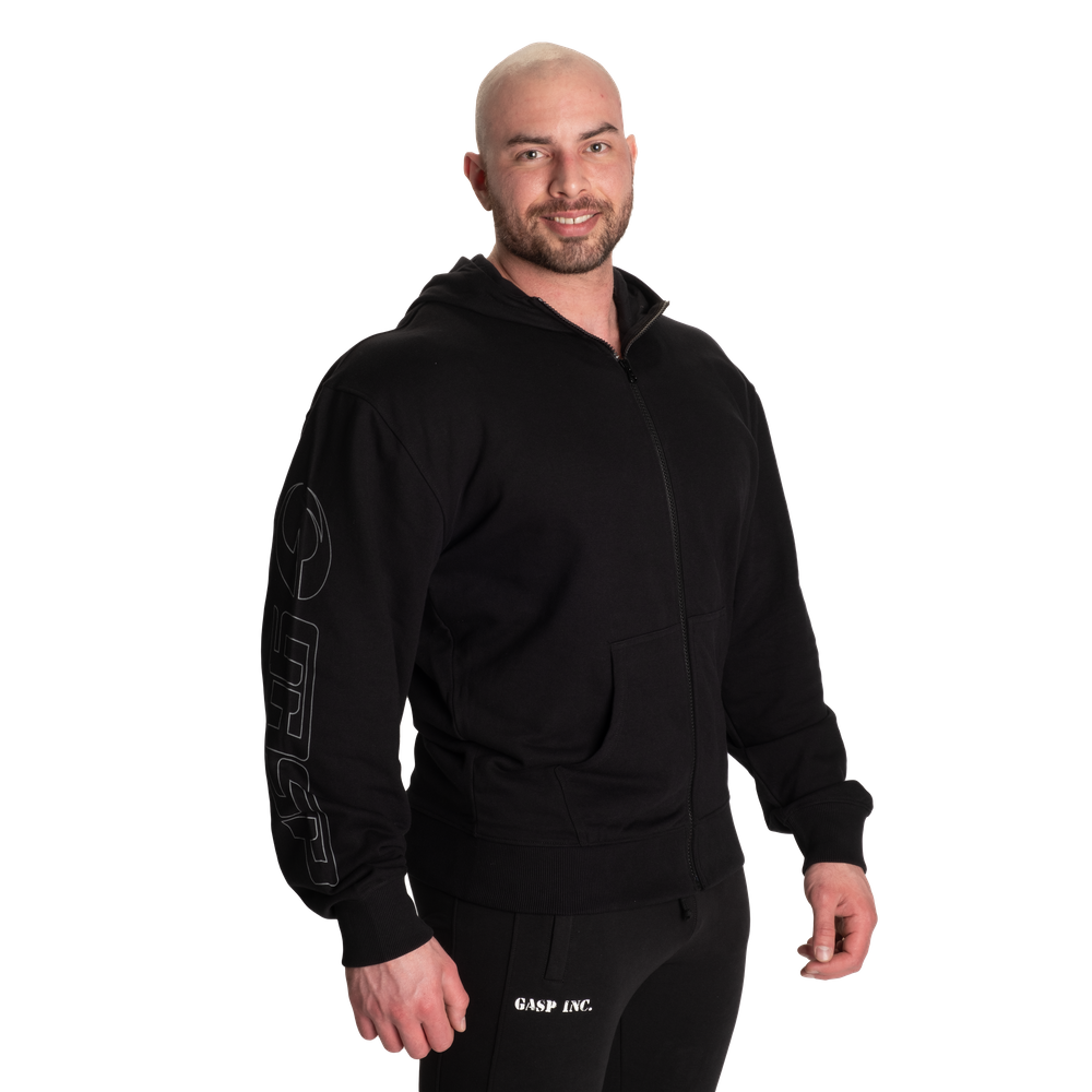 GASP Classic Zip Hood Black