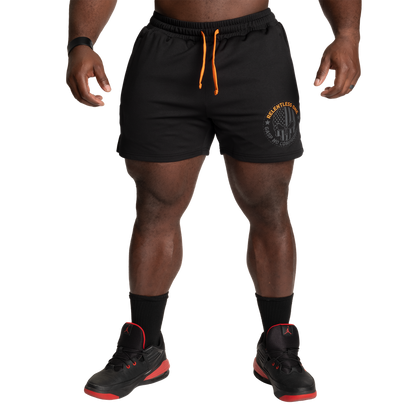 GASP R1 Mesh Shorts 4" Black/Orange