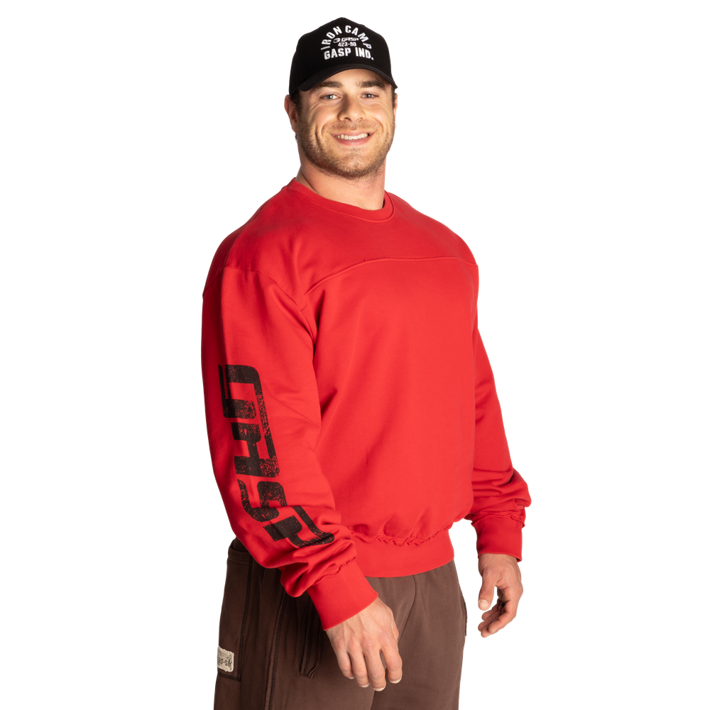 GASP Throwback Sweater Chili Red