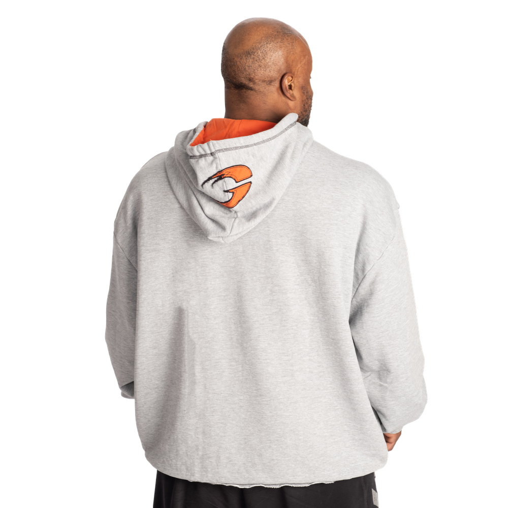 GASP Hood Sweater Light grey melange/flame