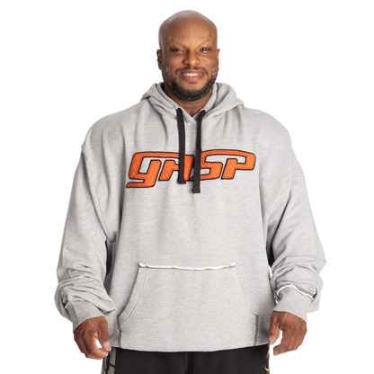 GASP Hood Sweater Light grey melange/flame
