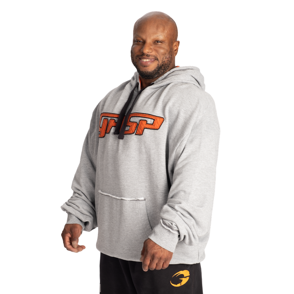 GASP Hood Sweater Light grey melange/flame
