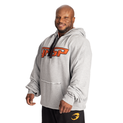 GASP Hood Sweater Light grey melange/flame