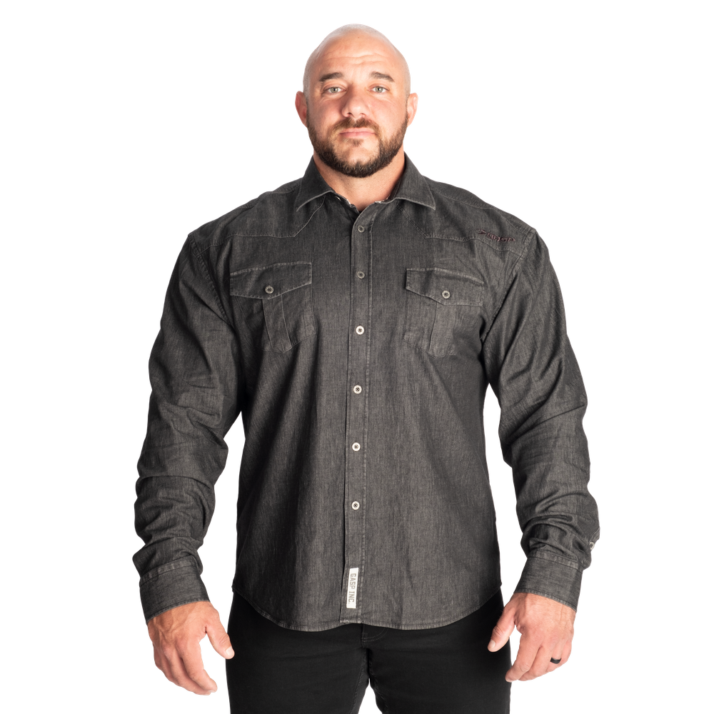 GASP Denim Shirt Washed Black