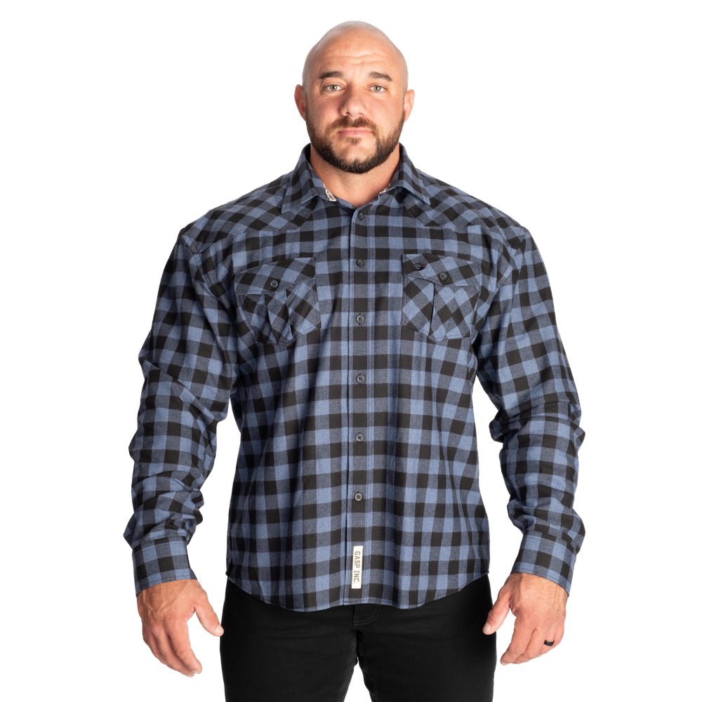 GASP Plaid Shirt Black/Blue