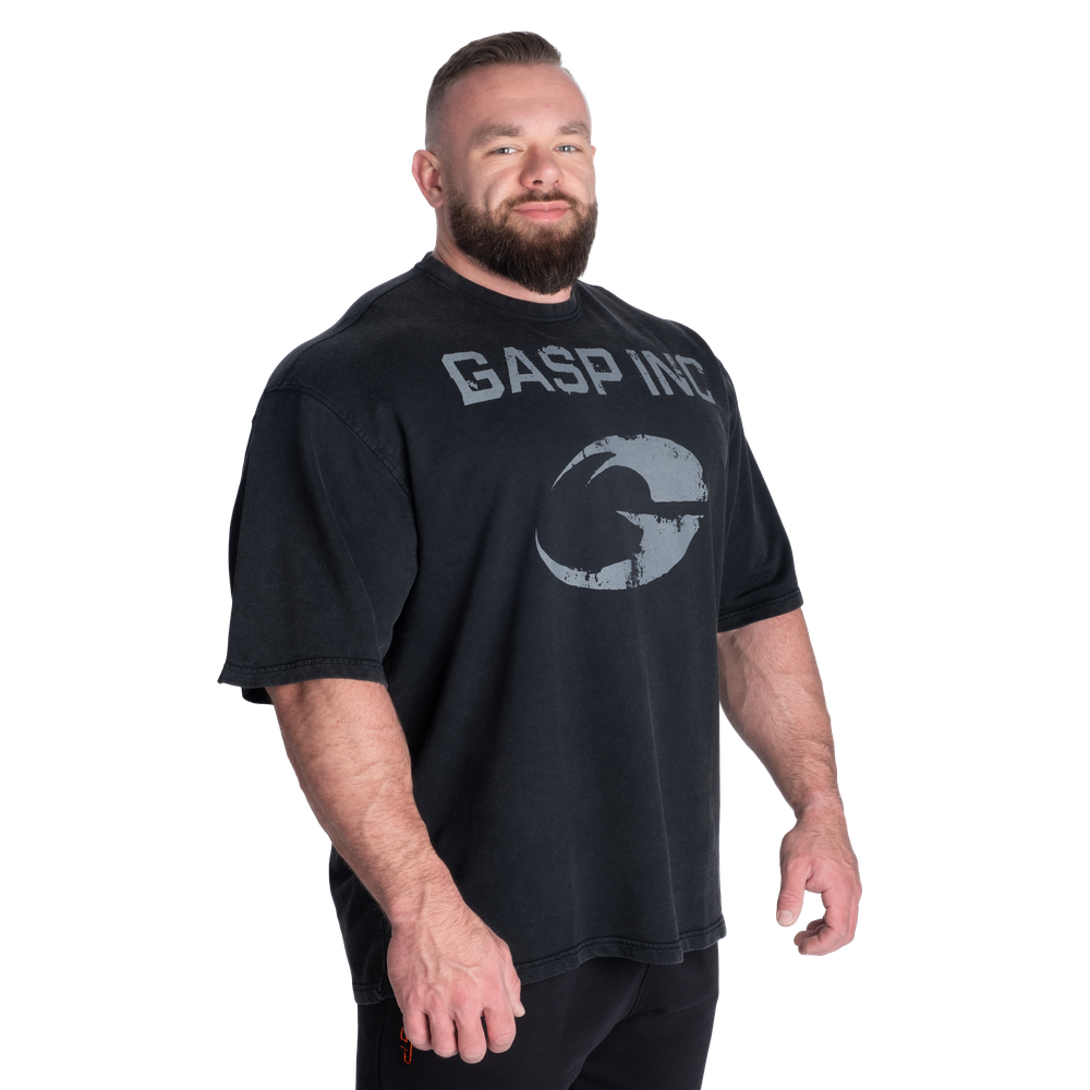 GASP 89 Terry Iron Tee Washed Black