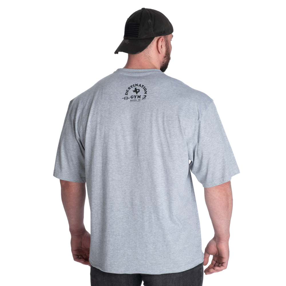 GASP Destination Iron Tee Light Grey Melange