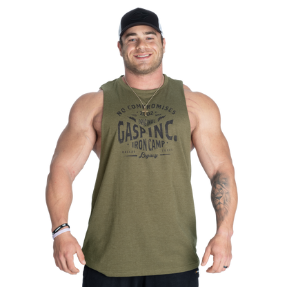 GASP Original Cut Out Tank Army Green Melange
