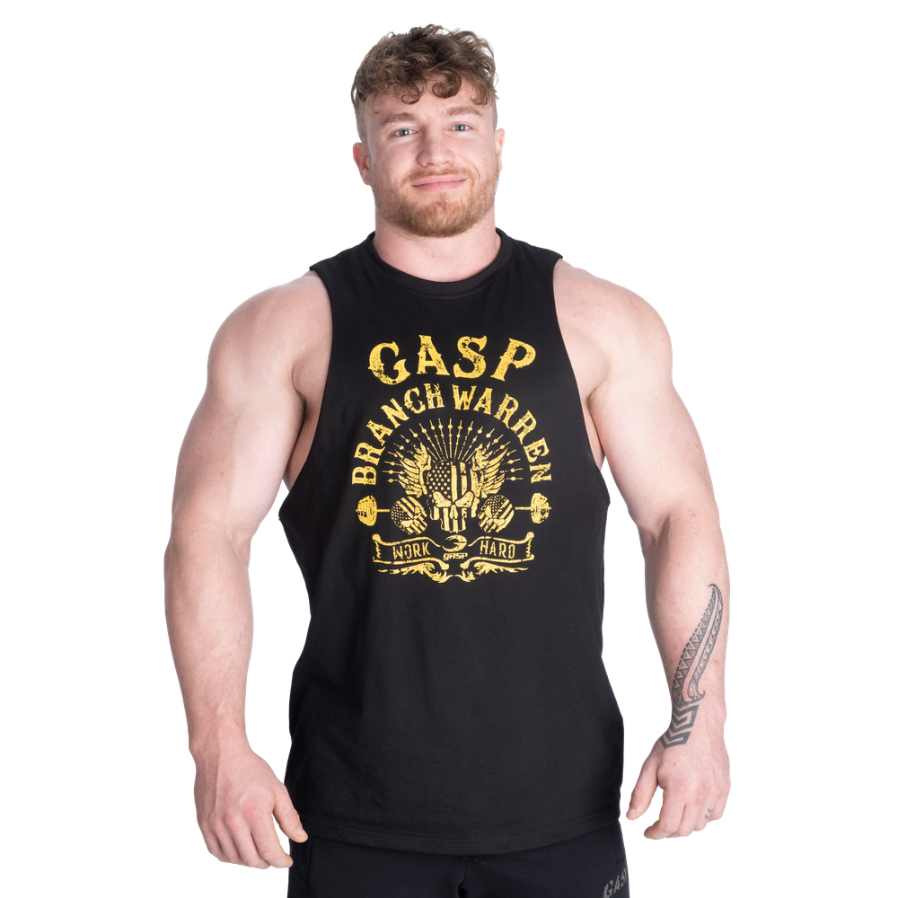 GASP Branch Warren Cut Out Tank Black/Yellow