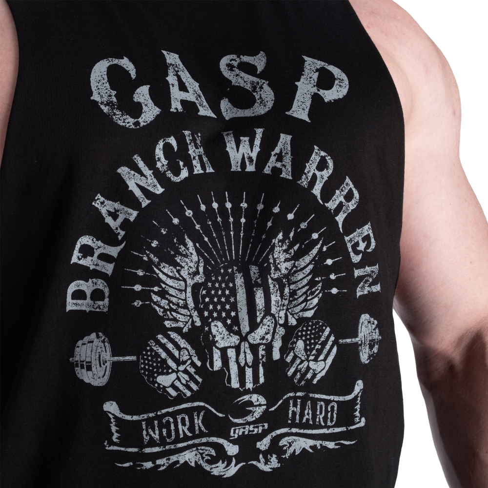 GASP Branch Warren Cut Out Tank Black