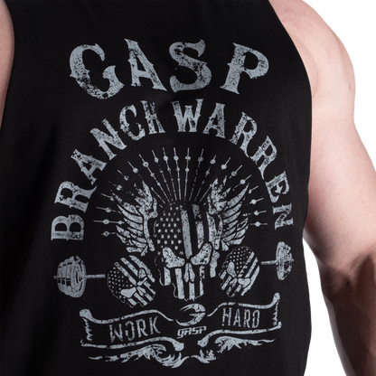GASP Branch Warren Cut Out Tank Black