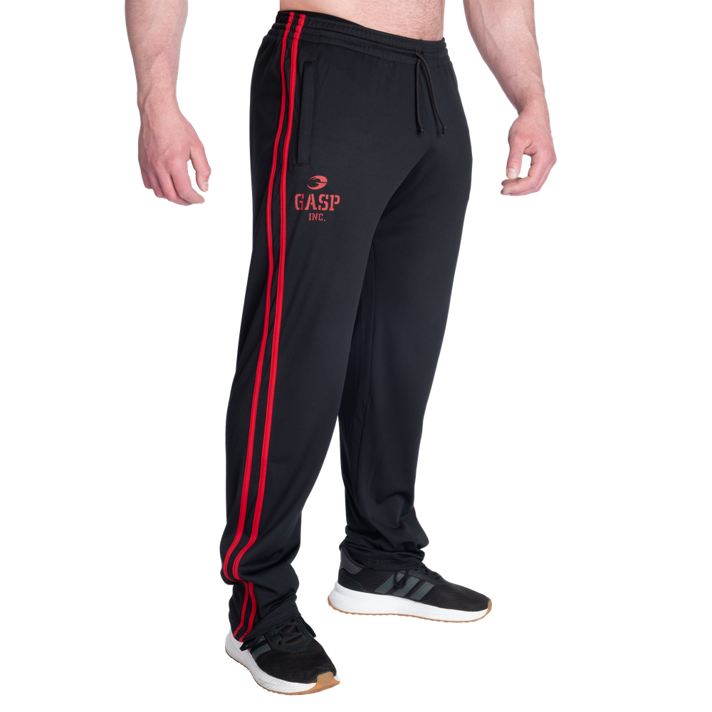 GASP 2 Stripe Standard Mesh Pant Black/Red