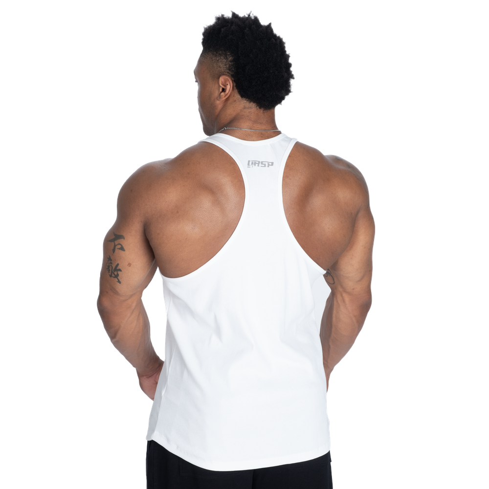 GASP Rib Essential T-Back White/Grey