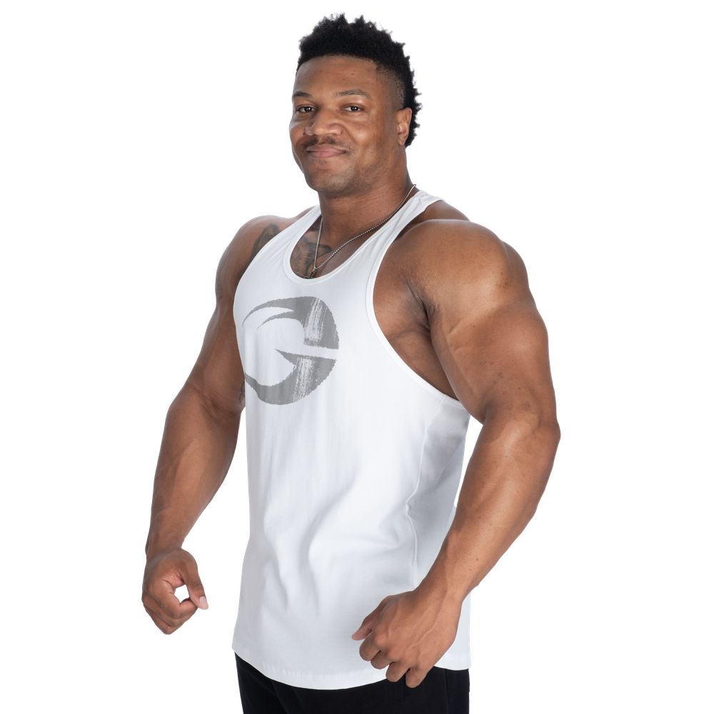 GASP Rib Essential T-Back White/Grey