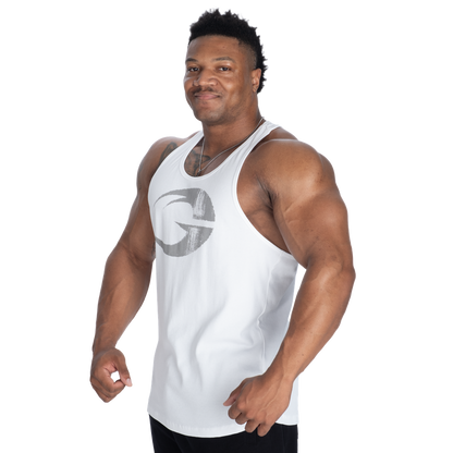 GASP Rib Essential T-Back White/Grey