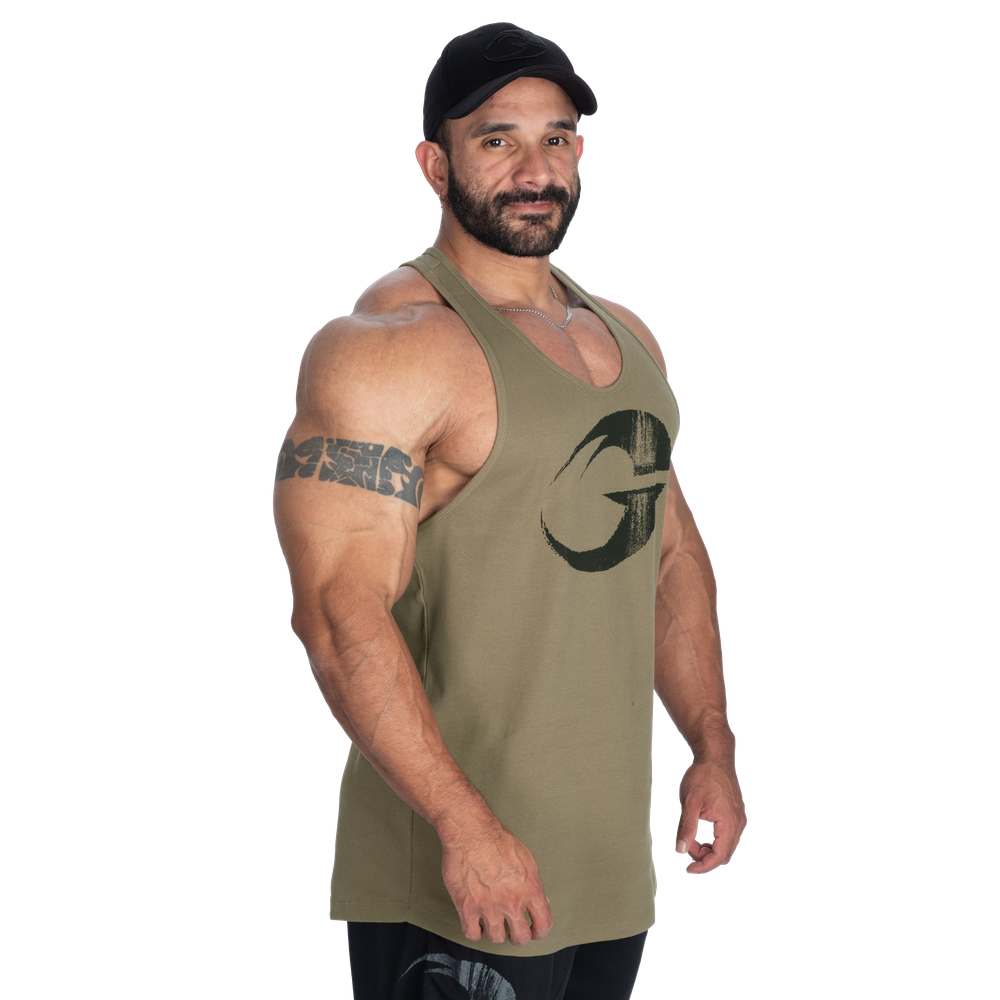 GASP Rib Essential T-Back Washed Green