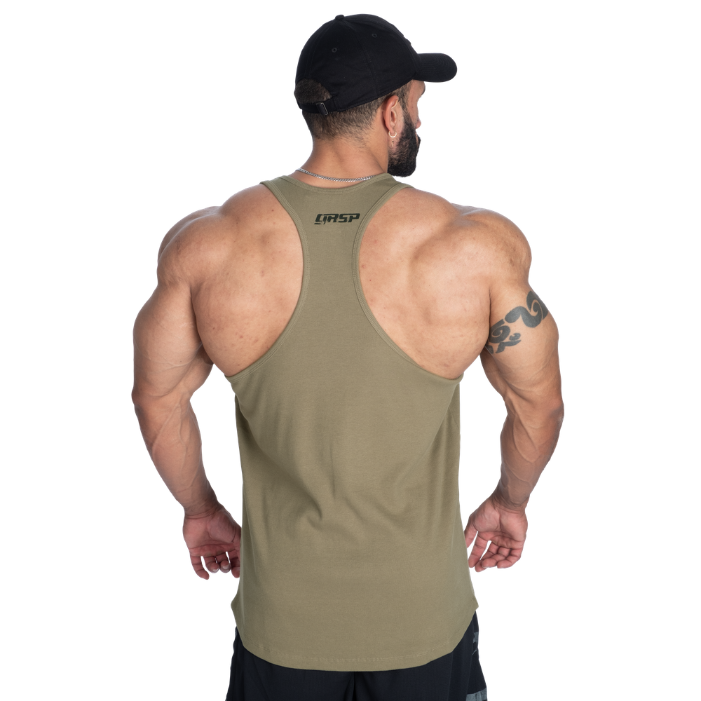 GASP Rib Essential T-Back Washed Green