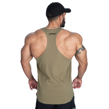 GASP Rib Essential T-Back Washed Green