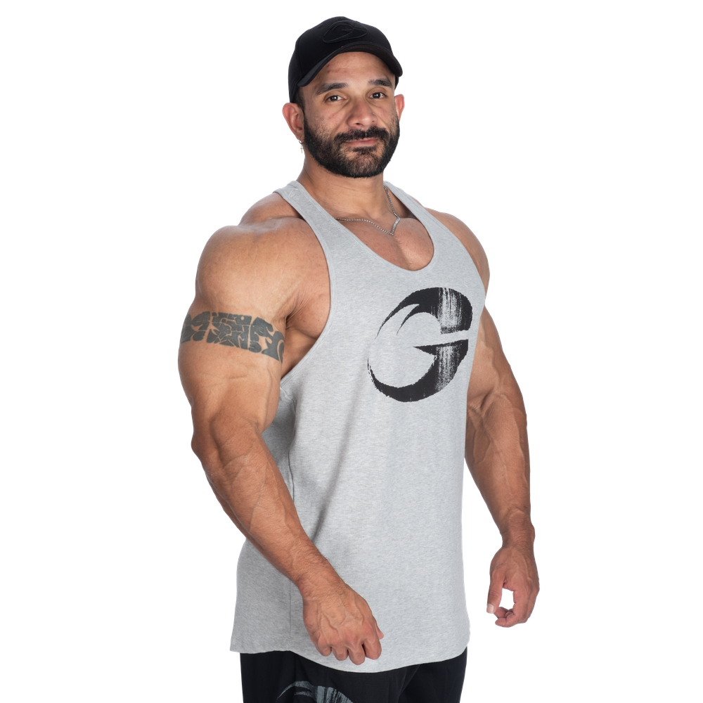 GASP Rib Essential T-Back Grey Melange