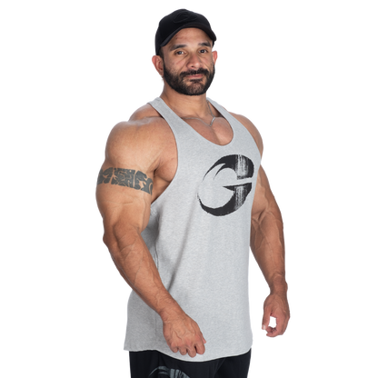 GASP Rib Essential T-Back Grey Melange