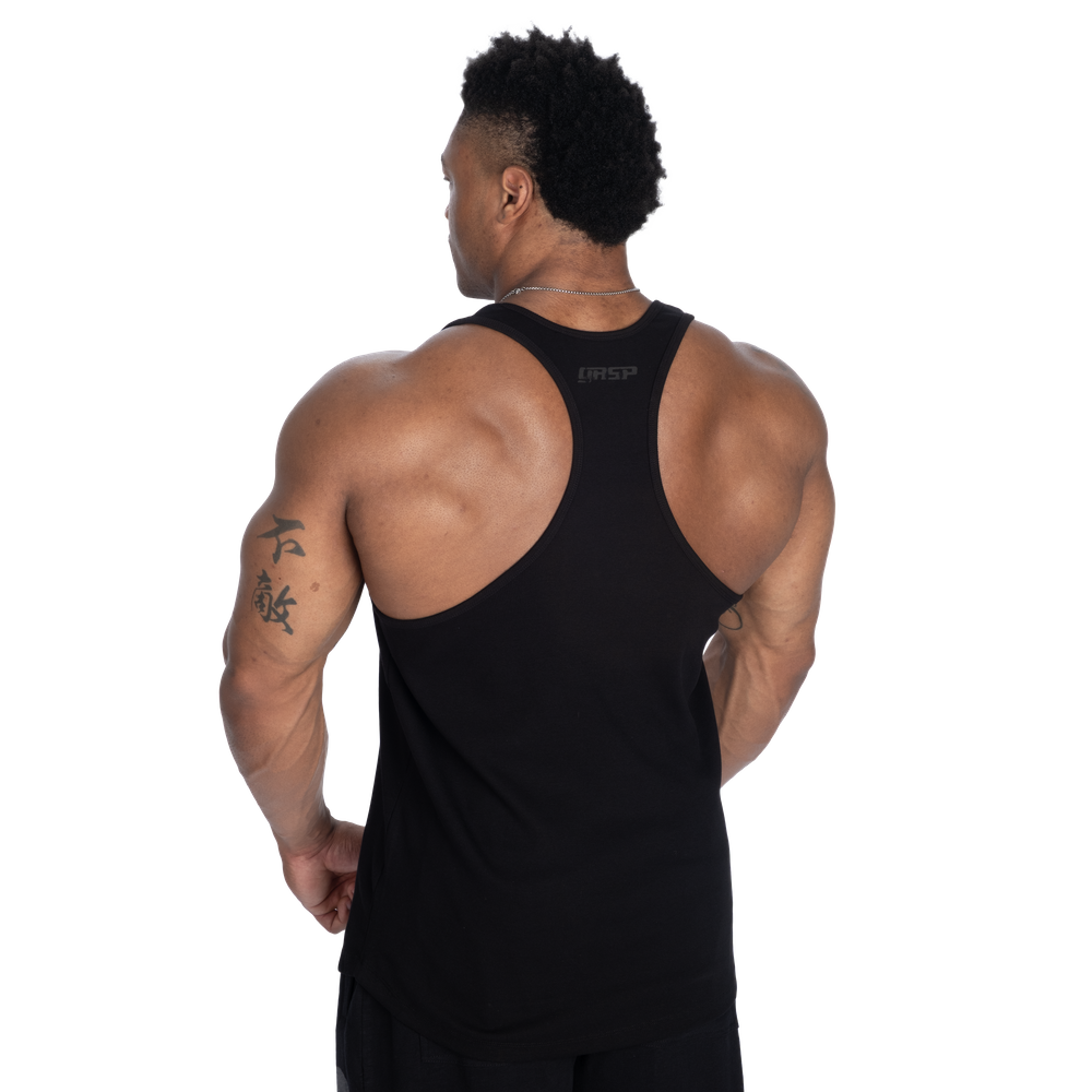GASP Rib Essential T-Back Black