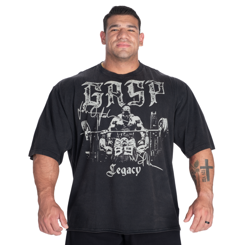 GASP Branch & Johnnie Iron Tee Washed Black