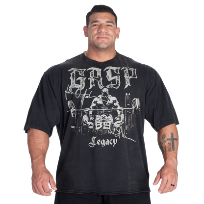 GASP Branch & Johnnie Iron Tee Washed Black