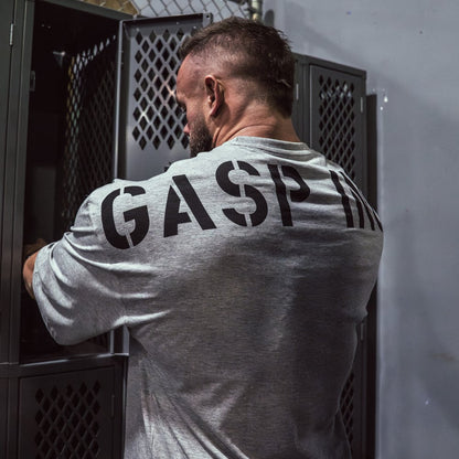GASP Division Iron Tee Light Grey Melange